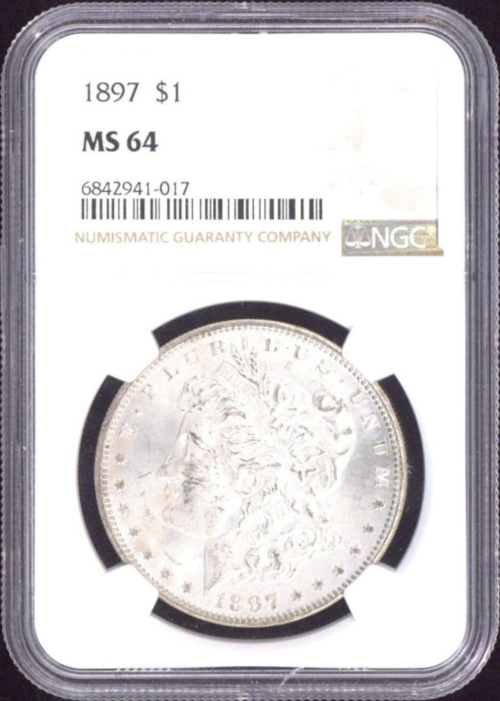 1897 One Dollar NGC MS64 - US NGC MS64